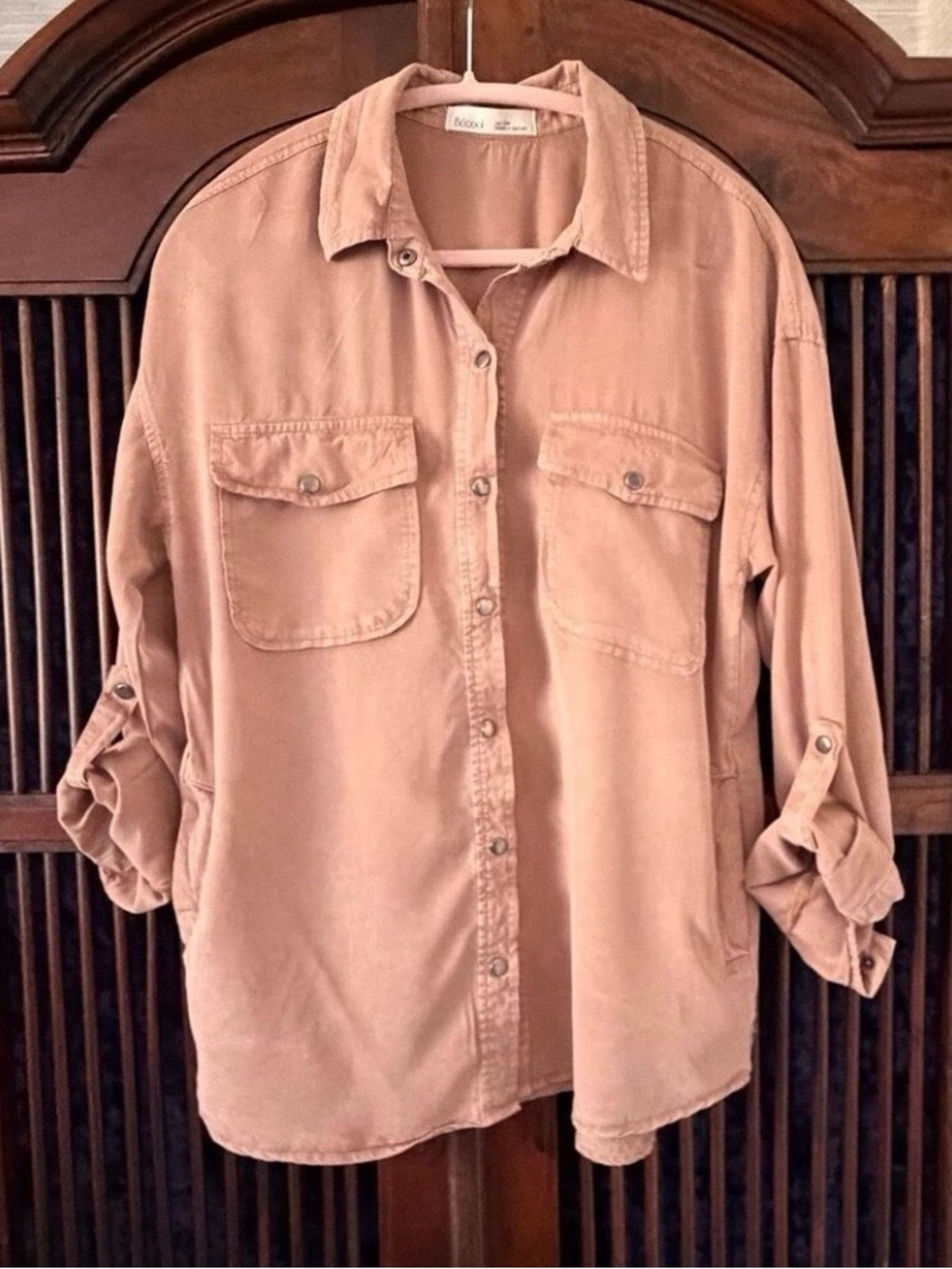 ♥️ BE COOL Dusty Rose Button-Down Shirt Medium